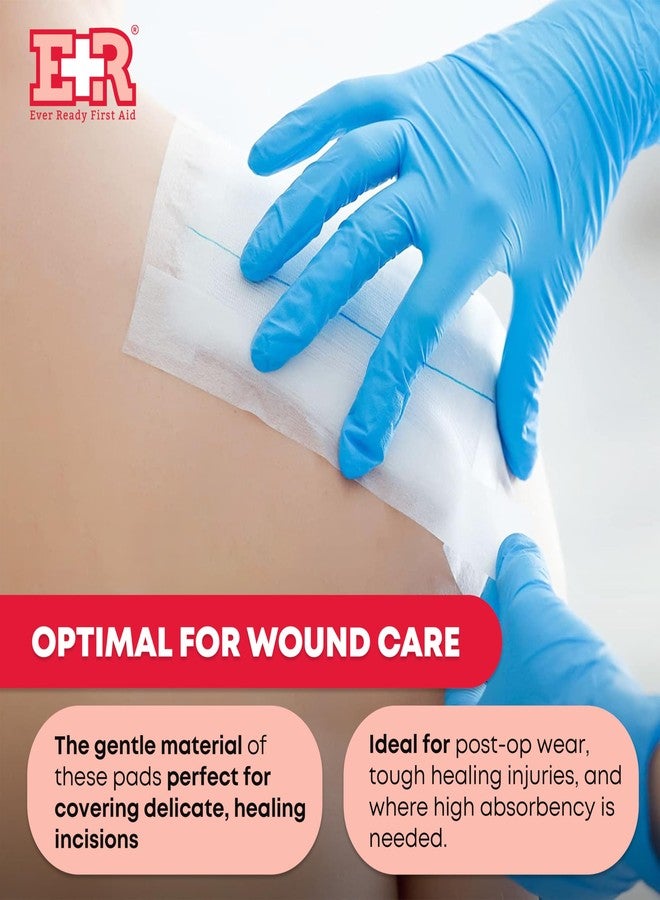 إيفر ريدي فيرست آيد ضمادات معقمة للبطن - ضمادات شاش طبي مغلفة بشكل فردي، ضمادات شاش غير لاصقة، ضمادات للبطن 5 × 9 بوصة، ضمادات للبطن، ضمادات غير لاصقة للجروح، 5 × 9 بوصة - 20 قطعة - Image 3